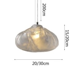 Lámpara colgante nórdica creativa de cristal, lámpara colgante artística