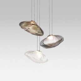 Lámpara colgante nórdica creativa de cristal, lámpara colgante artística