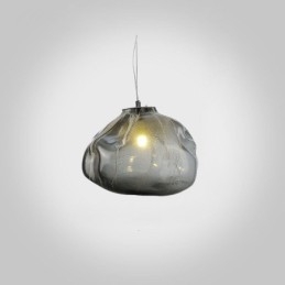 Lámpara colgante nórdica creativa de cristal, lámpara colgante artística