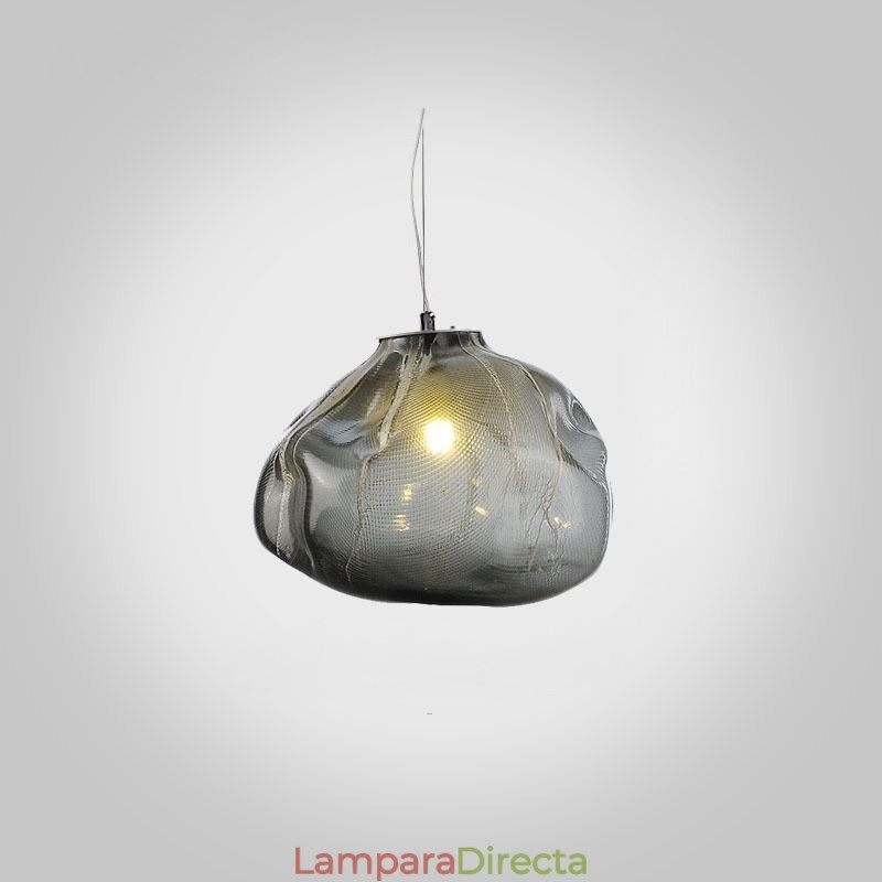 Lámpara colgante nórdica creativa de cristal, lámpara colgante artística