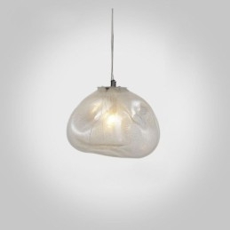 Lámpara colgante nórdica creativa de cristal, lámpara colgante artística