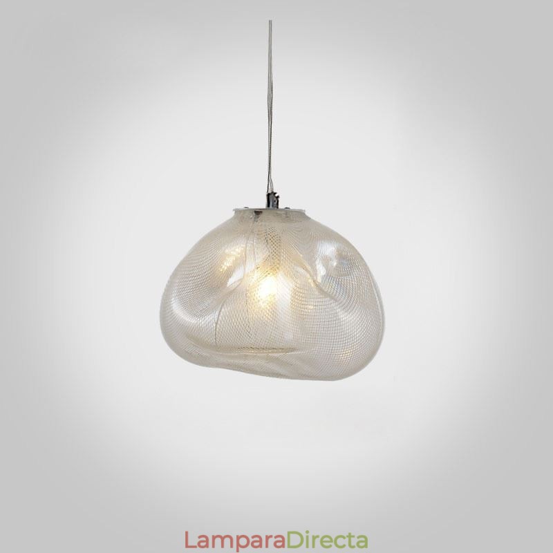 Lámpara colgante nórdica creativa de cristal, lámpara colgante artística