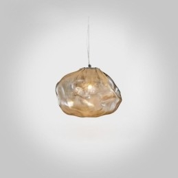 Lámpara colgante nórdica creativa de cristal, lámpara colgante artística