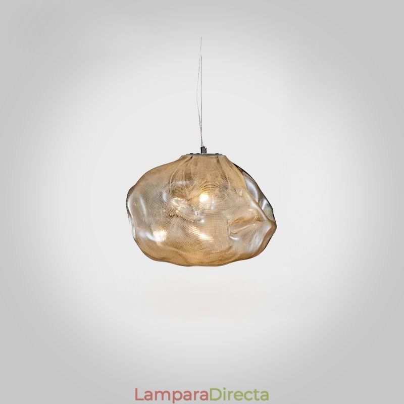 Lámpara colgante nórdica creativa de cristal, lámpara colgante artística