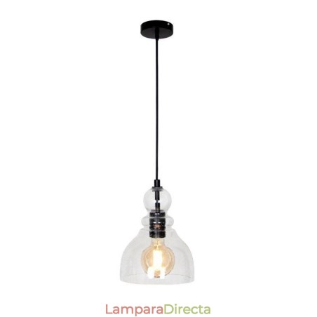 Lámpara colgante moderna de hierro y vidrio con forma de calabaza Lámpara colgante moderna de hierro y vidrio con forma de calabaza