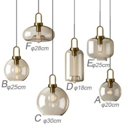 Lámpara colgante de 3 luces con pantalla de cristal tipo isla