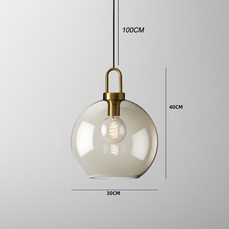Lámpara colgante de 3 luces con pantalla de cristal tipo isla
