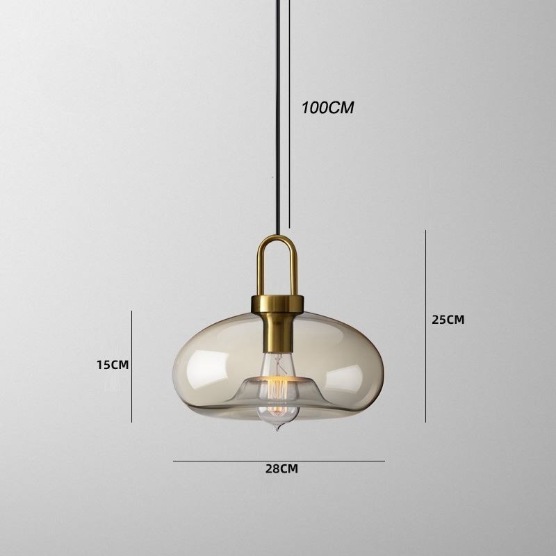 Lámpara colgante de 3 luces con pantalla de cristal tipo isla