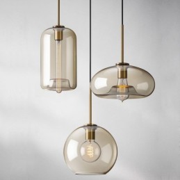Lámpara colgante clásica de cristal de 3 luces, accesorio de iluminación para cafetería