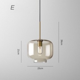 Lámpara colgante clásica de cristal de 3 luces, accesorio de iluminación para cafetería