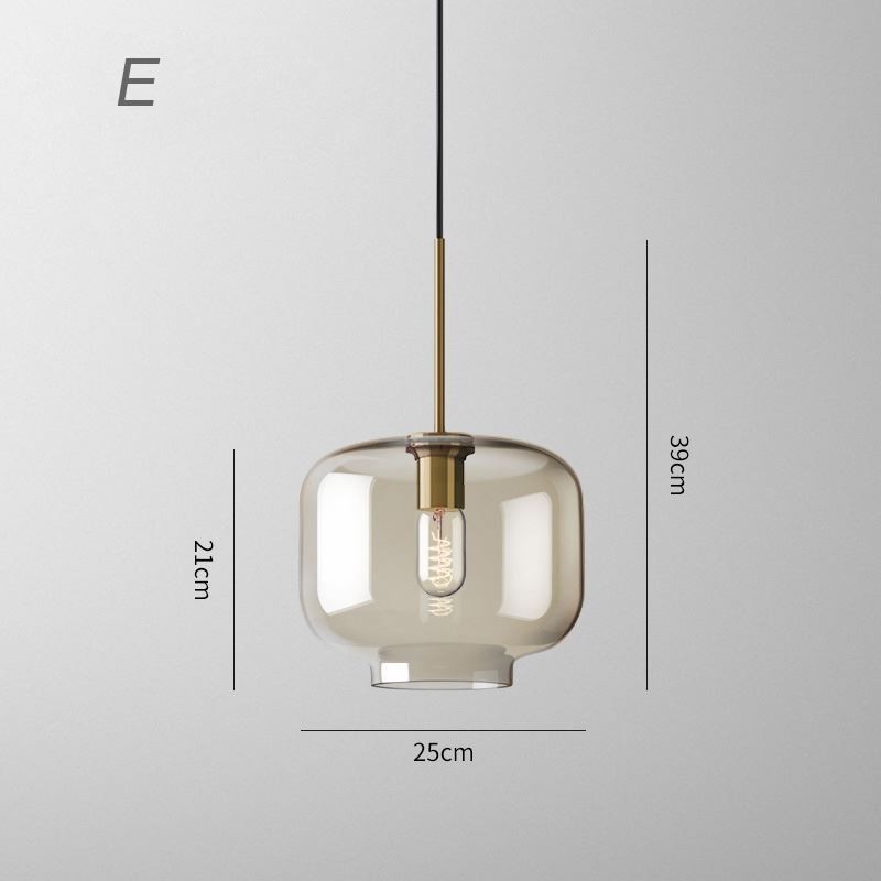 Lámpara colgante clásica de cristal de 3 luces, accesorio de iluminación para cafetería