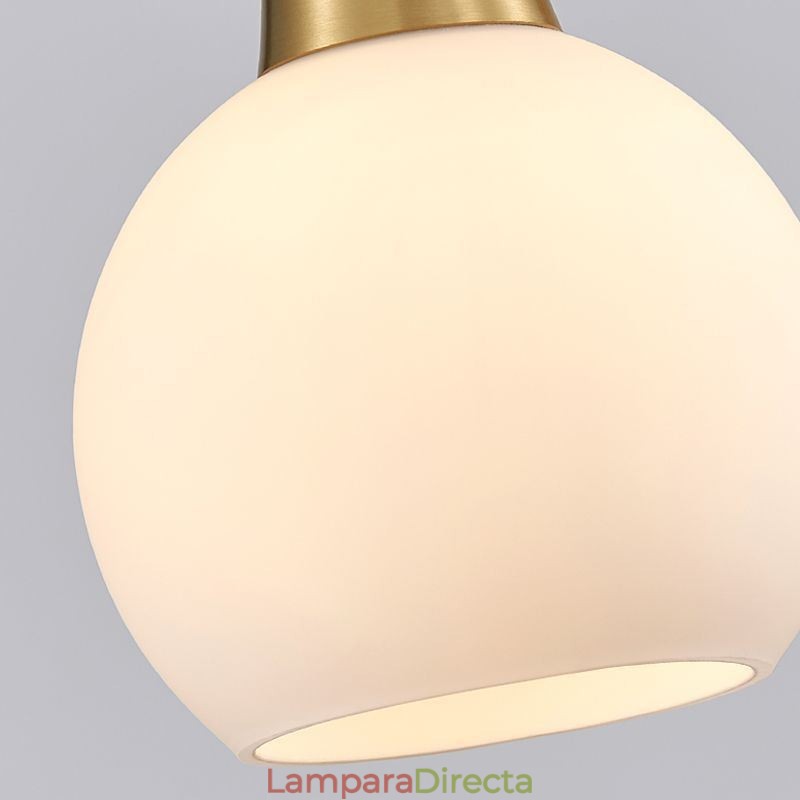 Lámpara colgante moderna y sencilla de cobre con forma de asta