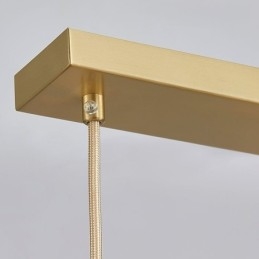 Lámpara colgante moderna y sencilla de cobre con forma de asta