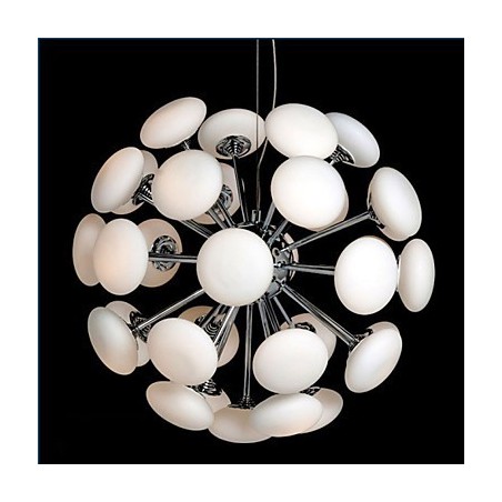 Lámpara colgante de cristal circular simple de estilo europeo de ModernYestaurant Lámpara colgante de cristal circular simple de estilo europeo de ModernYestaurant