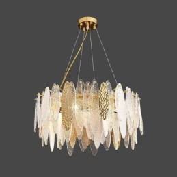 Lámpara colgante de cristal elegante y contemporánea