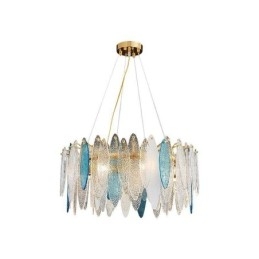 Lámpara colgante de cristal elegante y contemporánea