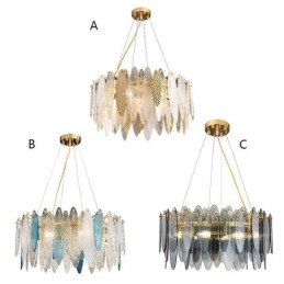 Lámpara colgante de cristal elegante y contemporánea