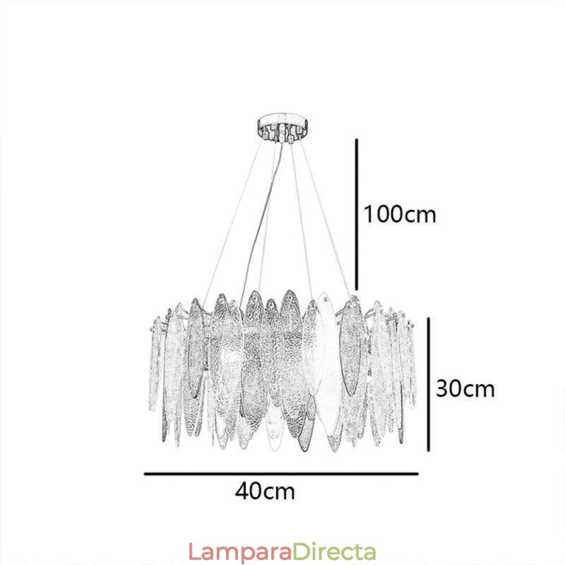 Lámpara colgante de cristal elegante y contemporánea