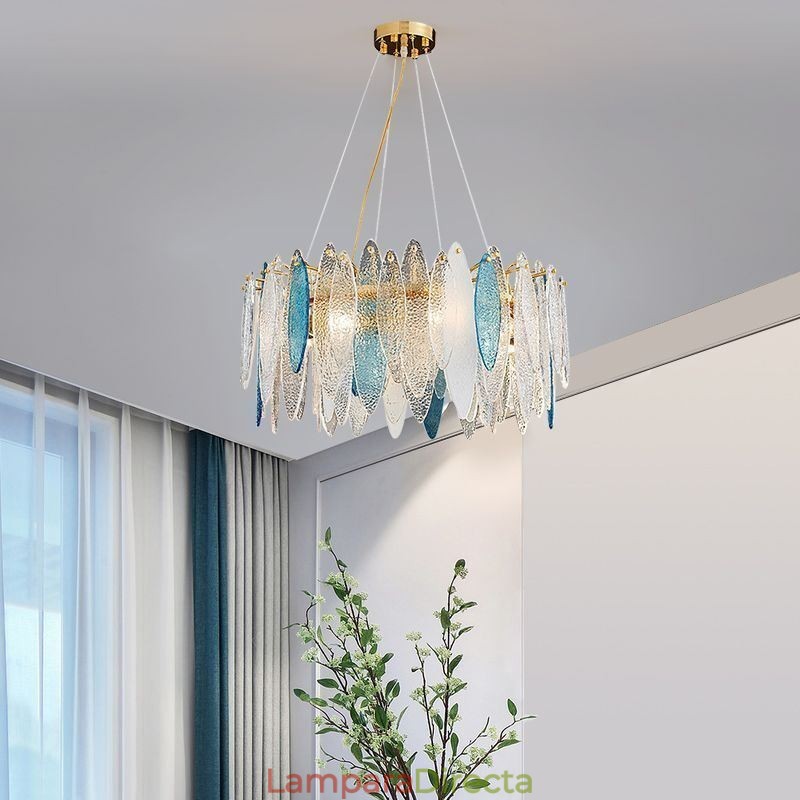 Lámpara colgante de cristal elegante y contemporánea