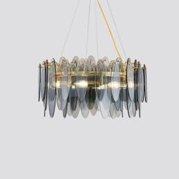 Lámpara colgante de cristal elegante y contemporánea