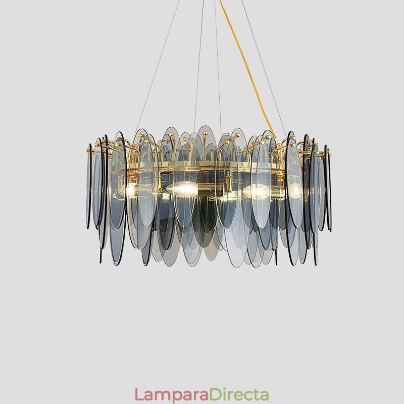 Lámpara colgante de cristal elegante y contemporánea