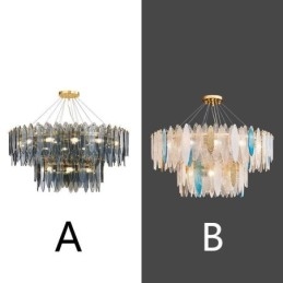 Lámpara colgante de cristal redonda moderna y elegante