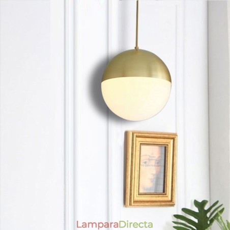 Lámpara colgante moderna con bola de cristal, ideas para isla Lámpara colgante moderna con bola de cristal, ideas para isla