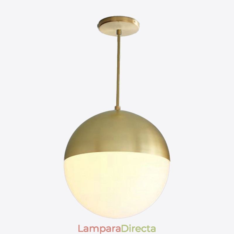 Lámpara colgante moderna con bola de cristal, ideas para isla