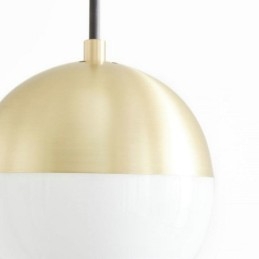 Lámpara colgante moderna con bola de cristal, ideas para isla