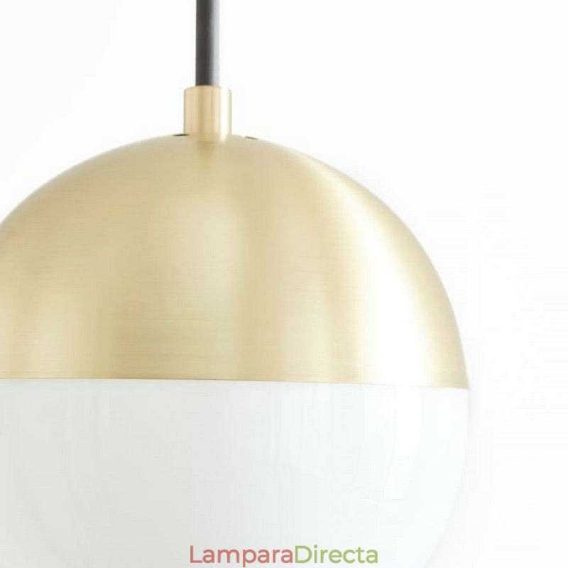 Lámpara colgante moderna con bola de cristal, ideas para isla