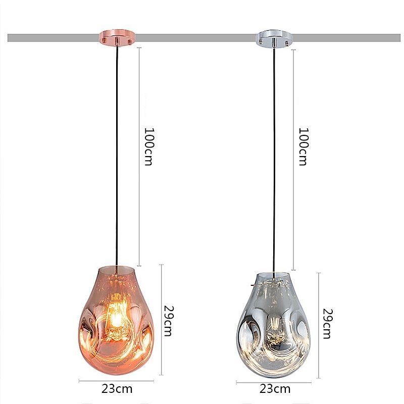 Lámpara colgante colorida con burbujas de jabón de cristal para techo, lámpara de isla