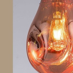 Lámpara colgante colorida con burbujas de jabón de cristal para techo, lámpara de isla