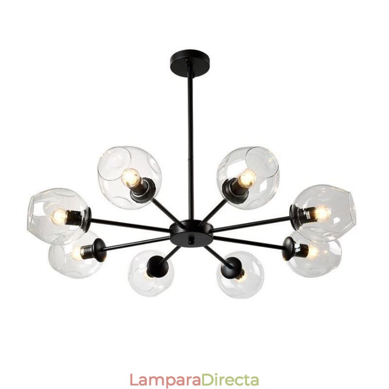 Lámpara colgante de cristal nórdico con forma de frijol mágico, lámpara de araña, iluminación