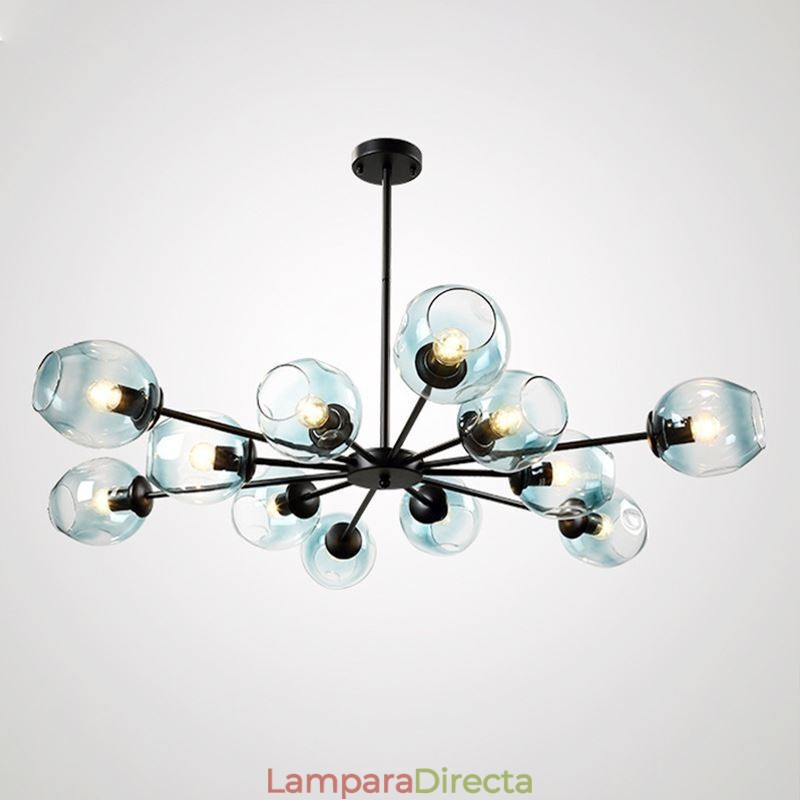 Lámpara colgante de cristal nórdico con forma de frijol mágico, lámpara de araña, iluminación
