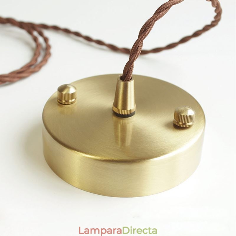 Lámpara de techo rústica con vitrales