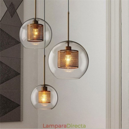 Lámpara colgante nórdica de cristal para el hogar, lámpara redonda con forma de bola, lámpara de noche Lámpara colgante nórdica de cristal para el hogar, lámpara redonda con forma de bola, lámpara de noche