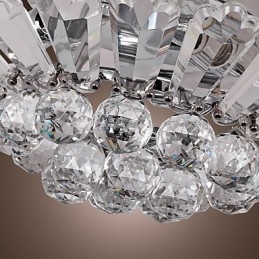 Lámpara de techo semiempotrada moderna con detalles de cristal