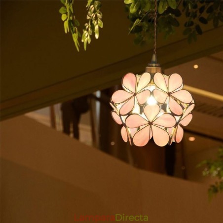 Lámpara colgante creativa nórdica de cristal con forma de pétalo para iluminación del hogar Lámpara colgante creativa nórdica de cristal con forma de pétalo para iluminación del hogar