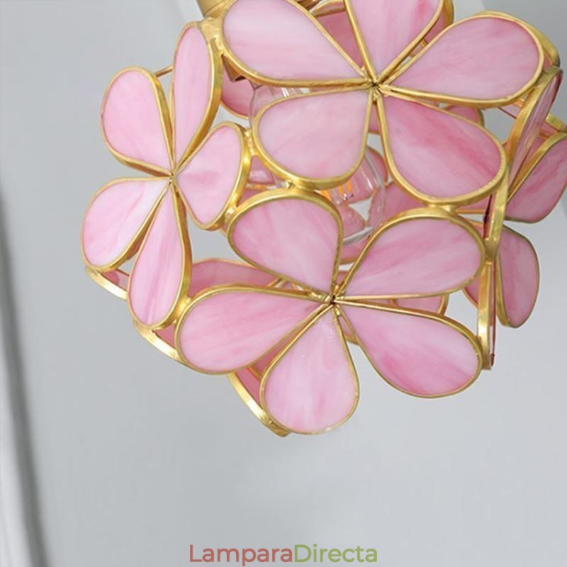 Lámpara colgante creativa nórdica de cristal con forma de pétalo para iluminación del hogar