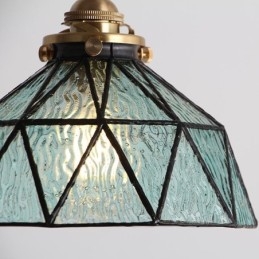 Lámpara colgante de vitral geométrico