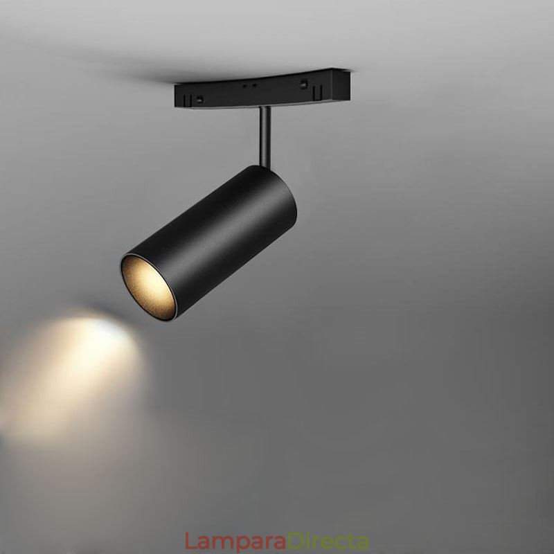 Foco de riel magnético circular empotrado, luz decorativa de 150 cm