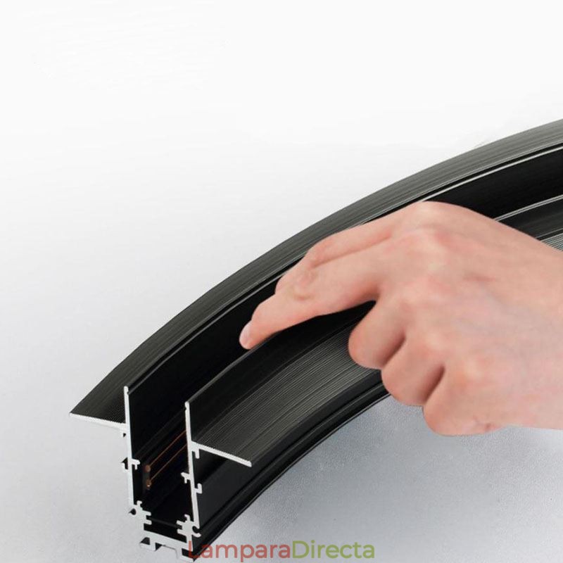 Foco de riel circular magnético empotrado, luz decorativa de 100 cm
