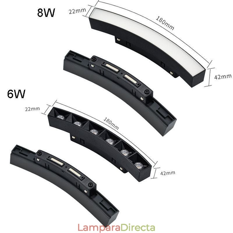 Foco de riel magnético circular empotrado, luz decorativa de 80 cm