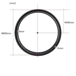 Foco de riel magnético circular empotrado, luz decorativa de 80 cm