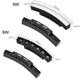 Foco de riel circular magnético empotrable, luz decorativa de 60 cm