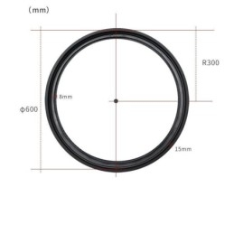 Foco de riel circular magnético empotrable, luz decorativa de 60 cm