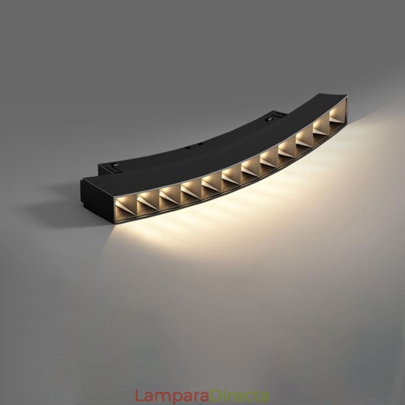 Foco de riel circular magnético empotrable, luz decorativa de 60 cm