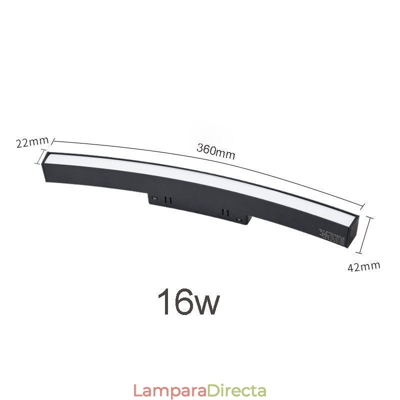 Foco empotrado magnético de luz lineal de riel