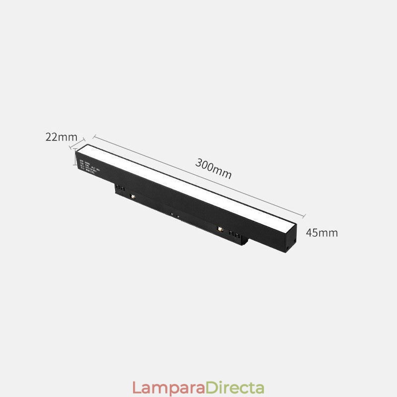 Foco empotrable con riel magnético, luz decorativa, 3 m x 2