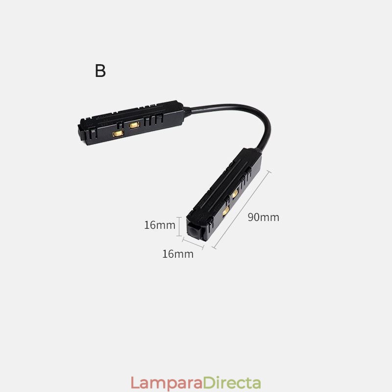 Accesorios de iluminación de riel magnético Conexión de esquina de riel empotrado